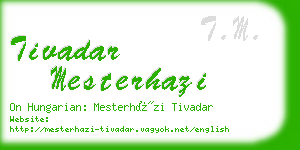 tivadar mesterhazi business card